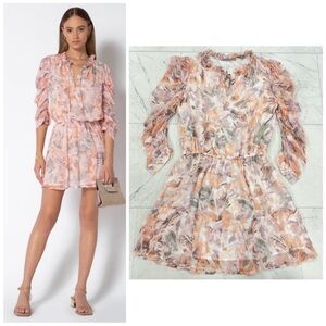 NWT TART Pippa Printed Dress Purple and Pink Size Small